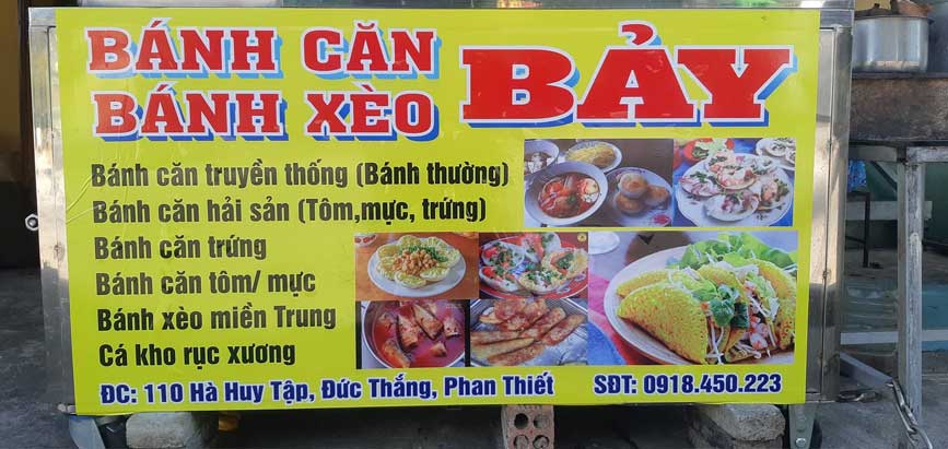 Một địa chỉ bánh căn ngon ở Phan Thiết