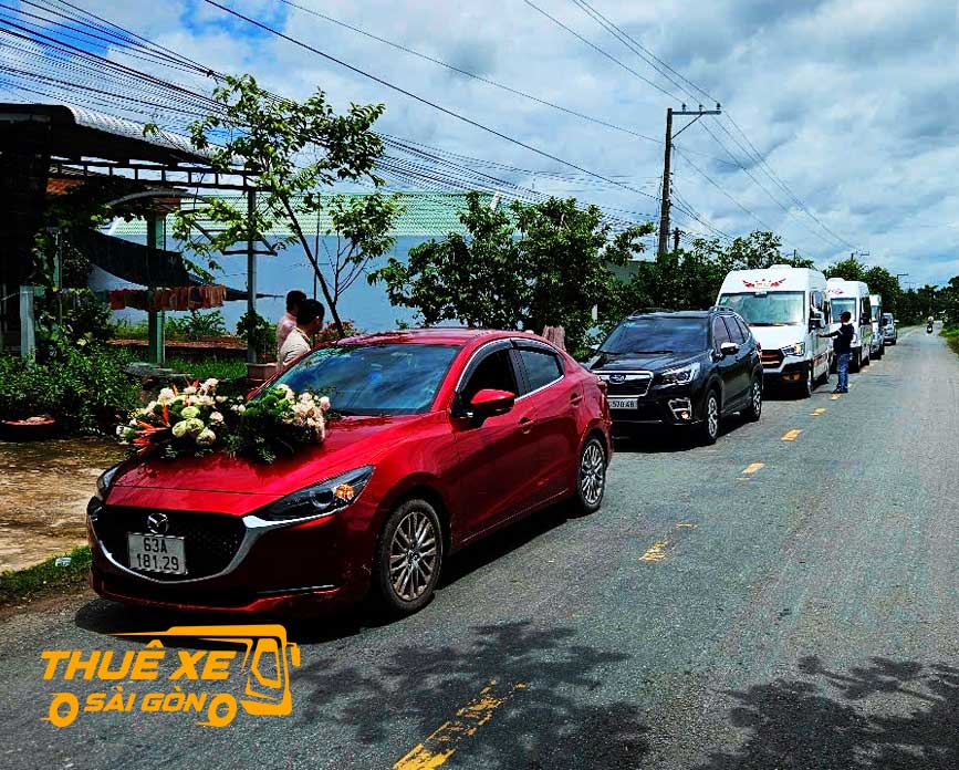 Xe 4c đi rước dâu ở Phụng Hiệp