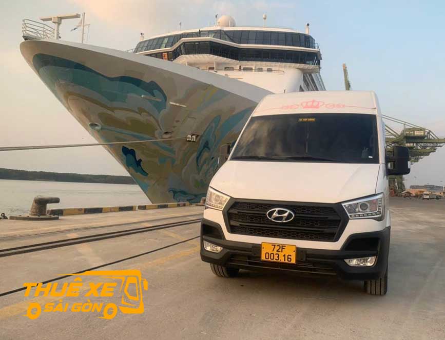 Cho thuê xe 16 chỗ đón khách tàu biển