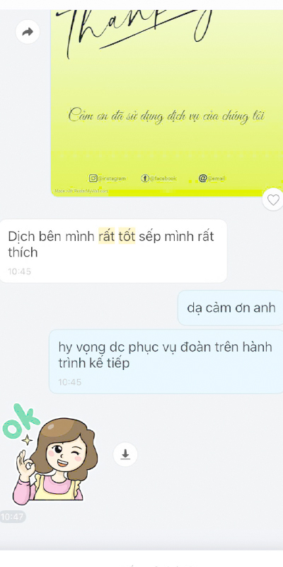 Đánh giá khách hàng 1